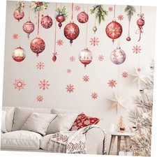 Merry Christmas Wall Decals Pine Cone Wall Stickers Christmas Winter Snowflake