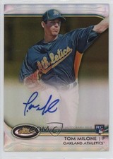 2012 Topps Finest Rookies Gold Refractor 39/50 Tommy Milone Tom #AR-TM Auto 0l2q