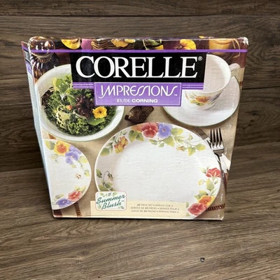Vintage Neu im Karton Corelle Impressions Sommer Rouge 20-teiliges Gedeckset für 4 - Bild 1 von 4