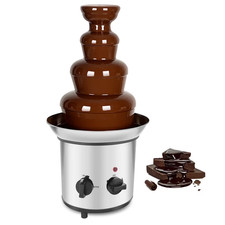 4-Tier Electric Chocolate Fountain Fondue Machine UK