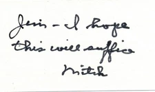 Mitchell Paige- Signed Card (MOH)