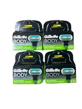 Gillette Body Razor Blade Refills Fits on Mach3 & Venus Handle, 16 Cartridges
