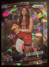 2025 Panini Prizm WNBA Kiki Iriafen #149 Ice Prizm Rookie Variation SSP Mystics