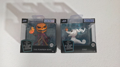 Jada Metalfigs 2  Nightmare Before Christmas The Pumpkin King & Zero