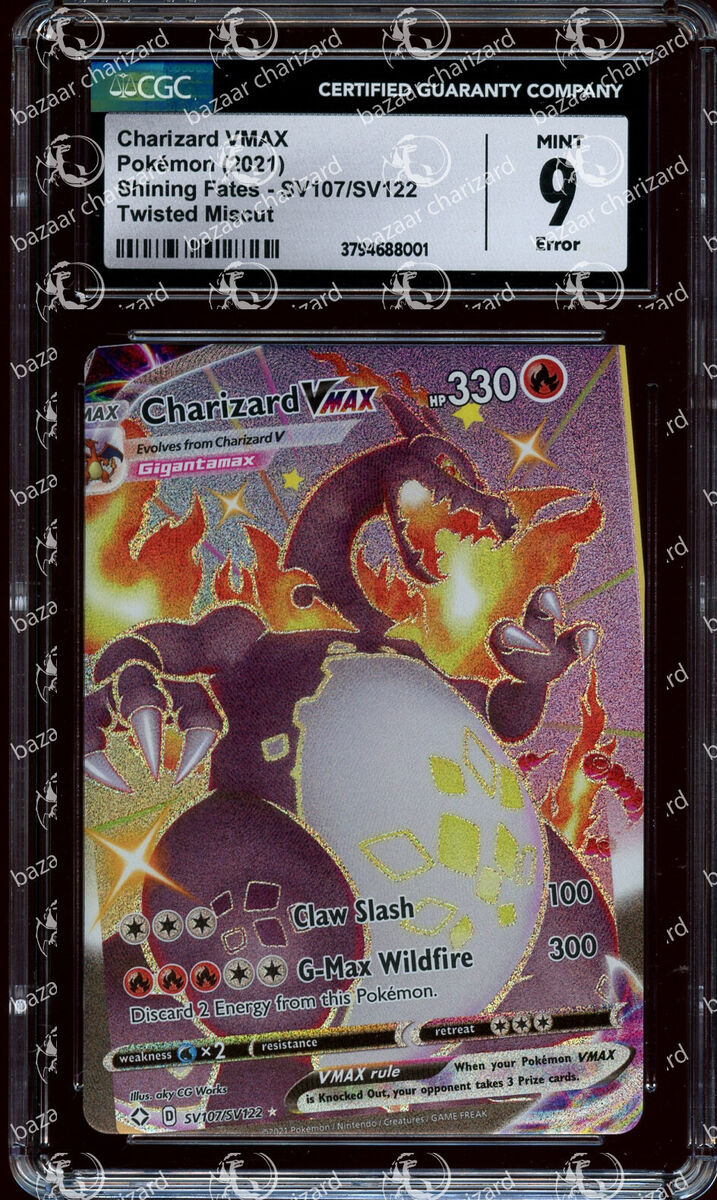 CGC 9 MINT TWISTED MISCUT ERROR Charizard VMAX Shining Fates CGC 9 MINT TWISTED MISCUT ERROR Charizard VMAX Shining Fates