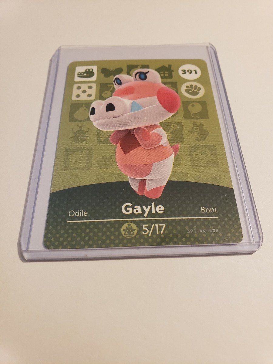 Gayle # 391 Animal Crossing Amiibo Card AUTHENTIC Series 4 NEW