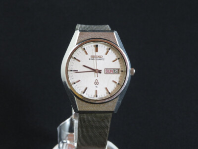 Vintage SEIKO KING QUARTZ 0853-8025 Mens Wristwatch Day Date Japan