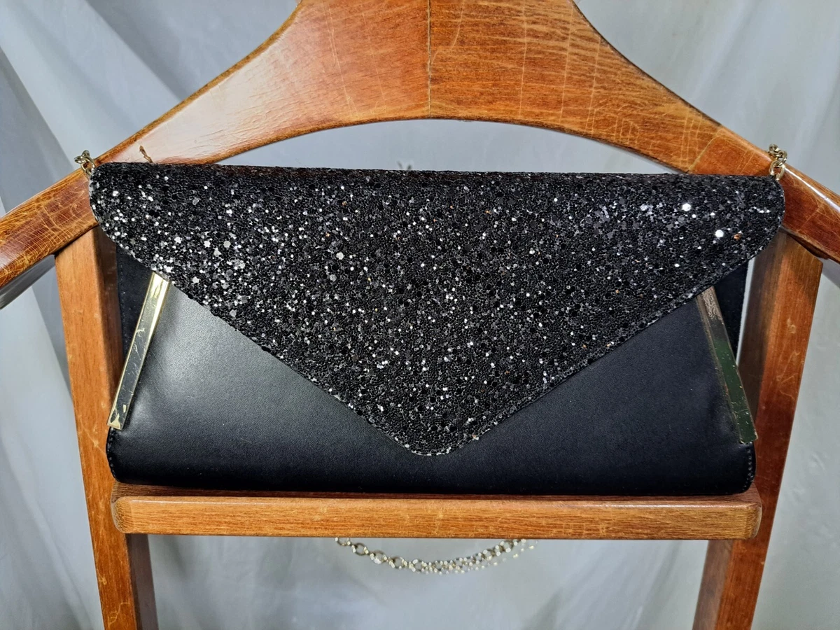 Aldo Glittery Sparkle Dressy Purse Clutch Envelope With Removable Chain