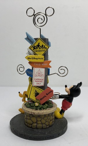 Disney Parks Mickey Mouse & Pluto on Leash Figure Authentic Original Totem Pole - Picture 4 of 7