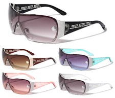 WRAP AROUND ONE PIECE SHIELD LENS SUNGLASSES SPORT RETRO DESIGNER FASHION CASUAL