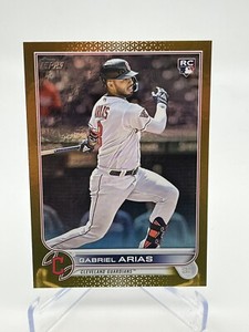 2022 Topps Update Gabriel Arias RC Rookie Gold Foil Cleveland Guardians #US248