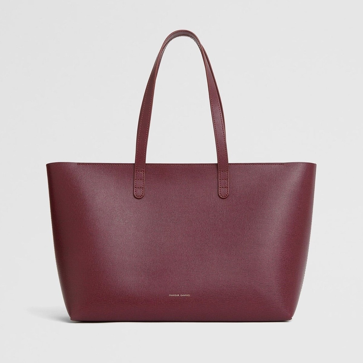 MANSUR GAVRIEL Small Zip Tote Bag in Claret Burgundy