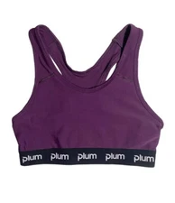 Plum Practicewear  Purple Racerback Sports Bra Women’s Size Small 