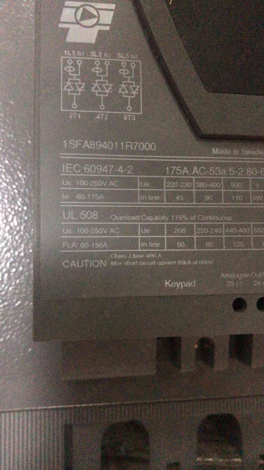  1PCS NEW PST175-600-70  1SFA894011R7000       Via DHL or Fedex
