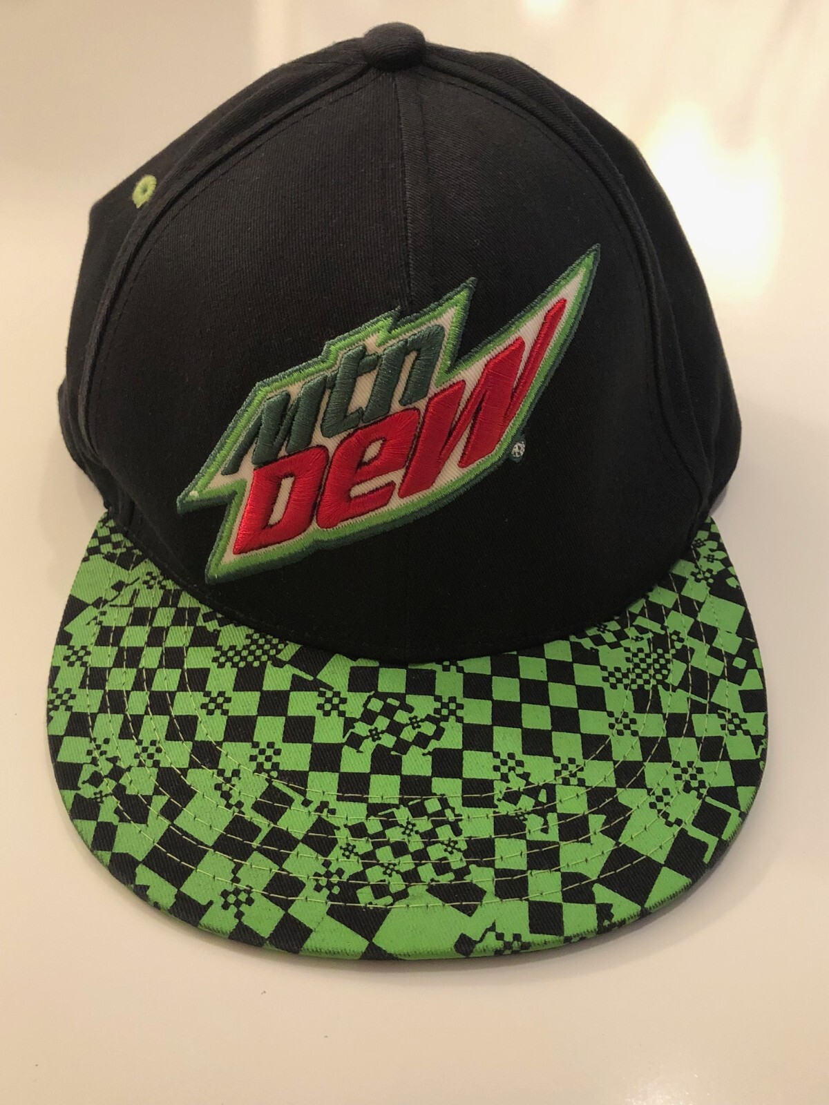 Mountain Dew Ball Hat Cap Adjustable Snapback Emb… - image 2