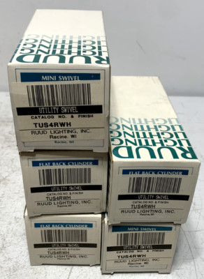 Ruud Lighting TUS4RWH Utility Swivel Track Lighting (lot of 5)