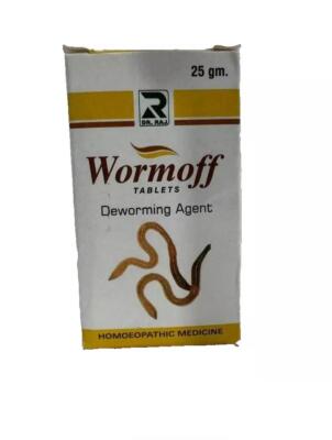 Homeopathic Wormoff (25gm Tablets) Deworming Agent for All types of Worms