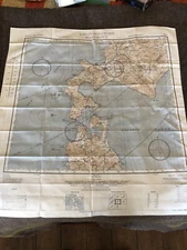 WWII Pilot Silk Escape & Evasion Map Double Sided Hakodate Nemuro Eastern Asia 2