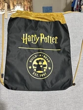 Harry Potter Build-A-Bear Drawstring Cinch Bag Backpack Black And Gold