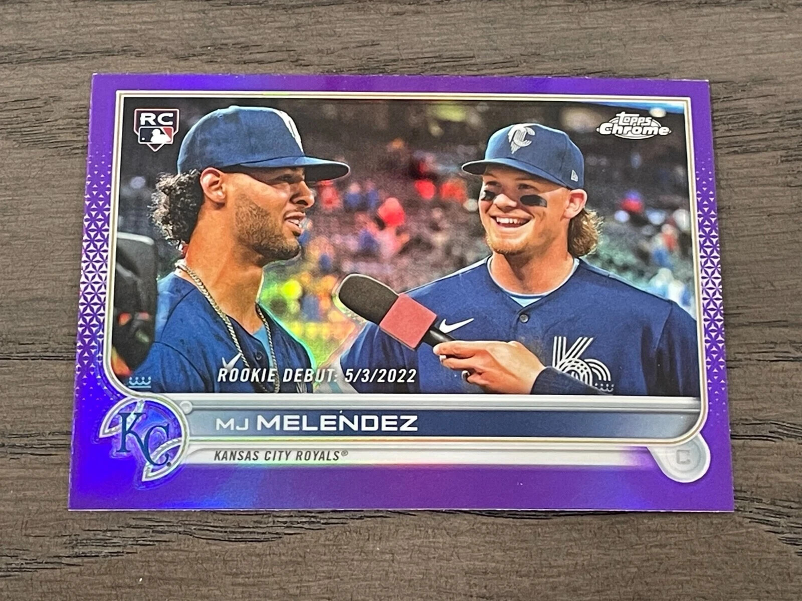 2022 Topps Chrome Update Purple Refractor MJ Melendez RD RC  #USC84 ROYALS  (A)