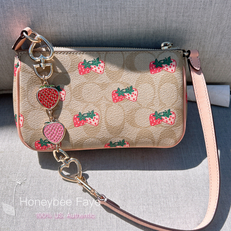 NWT Coach CB603 Nolita 19 In Signature Canvas With Strawberry +