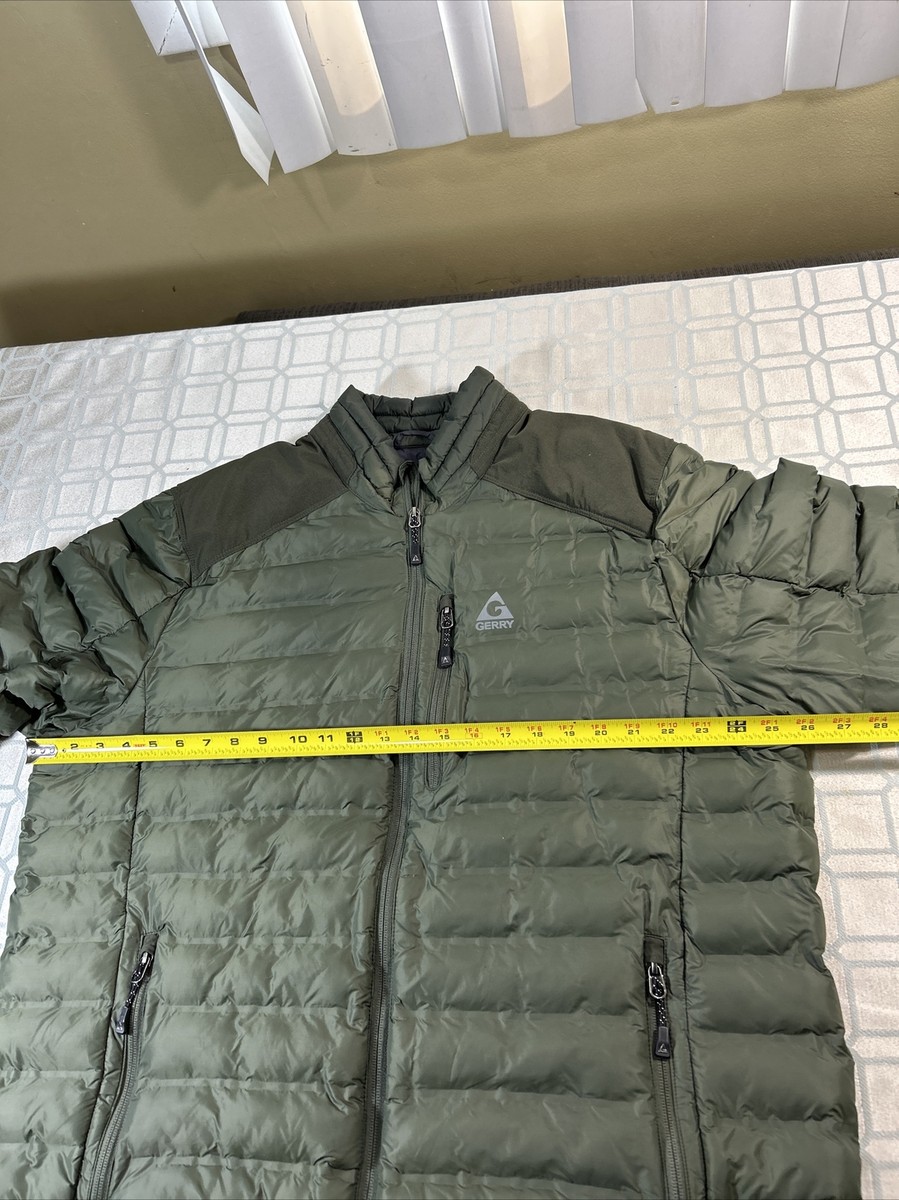 Gerry Explorers Nylon Olive Green Quilted Puffer Zip Jacket