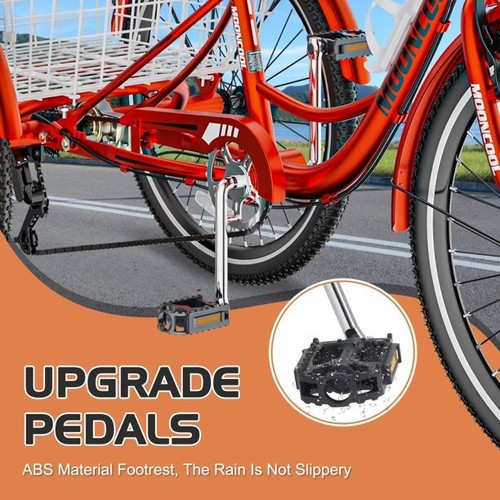 Adult Tricycle Trike 7 Speed 20/24/26in 3-Wheel Bike w/ large Basket for senior - Picture 121 of 130