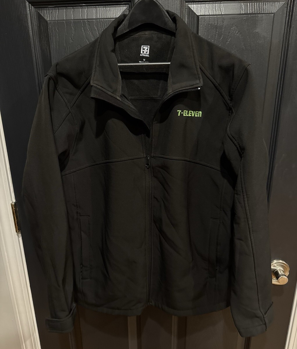 Eleven Employee Jacket Mens M Black Softshell Fleece Lined Outdoor  Lightweight