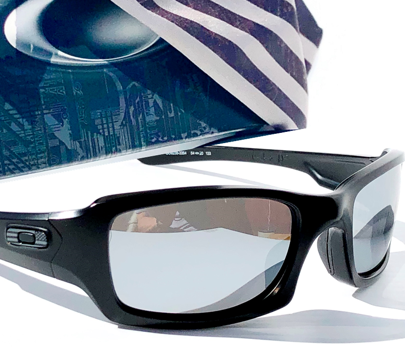 NEW* OAKLEY Fives Squared Black USA Tonal FLAG POLARIZED Galaxy