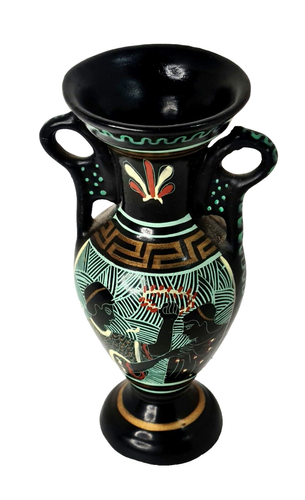 Greek Souvenir Small Pottery VASE 🏺 GREEK GODS 🏺 Hand Made in Greece