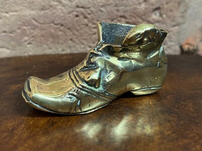 Kleine Vintage Messing Stiefel / Schuhschmuck 
