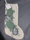 New Coastal Collection Beaded Sea Turtle Stocking Designer Decoration Nautical