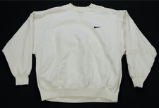 Rare Vintage NIKE Embroidered Swoosh Crewneck Sweatshirt 90s 2000s White Tag XL