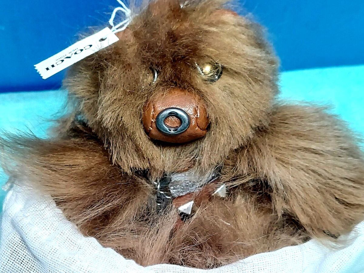 Coach Bear Star Wars Leather Chewbacca Keychain Bag Charm F88048