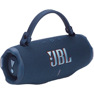 JBL Charge 6 Portable Waterproof Bluetooth Speaker with Carrying Strap (Blue)