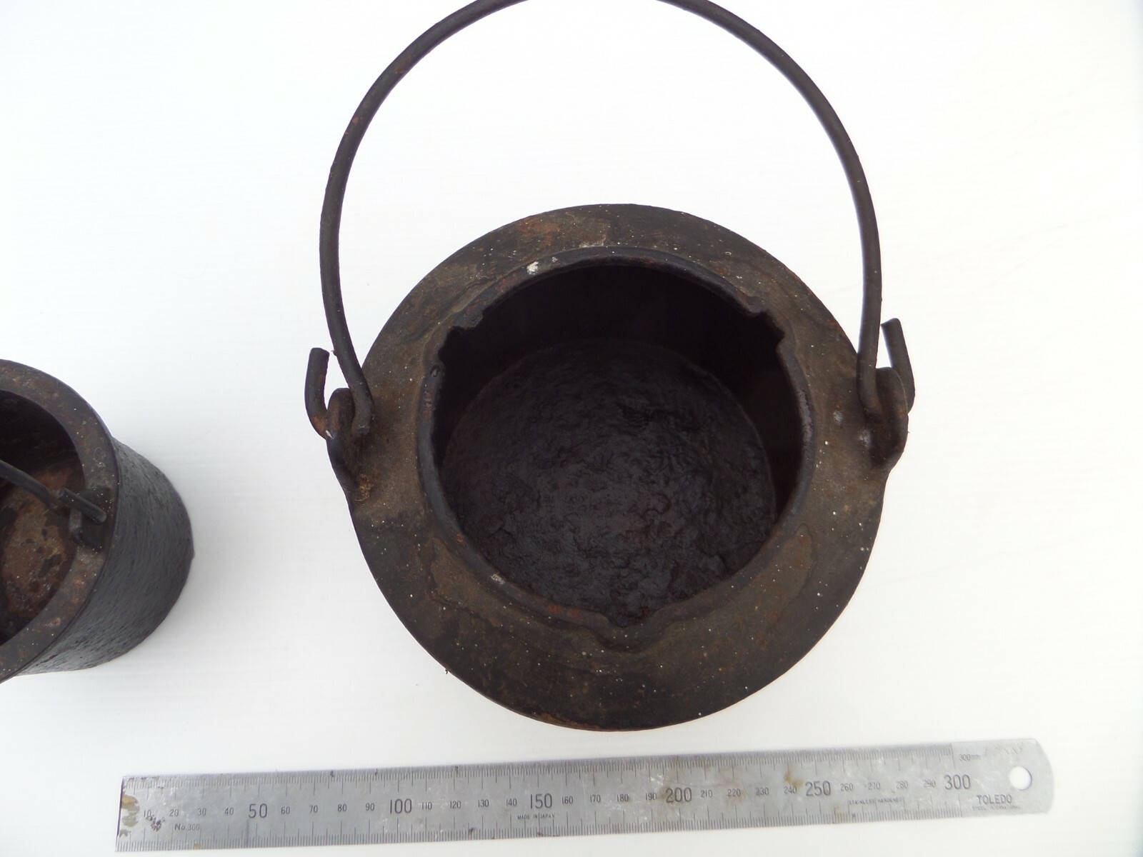 LARGE VINTAGE ANTIQUE OLD CAST IRON DOUBLE BOILER GLUE POT eBay