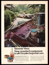 1971 Simoniz Vista Car Wax Polish-Vintage  ORIG. print ad-Man Cave, Garage Decor