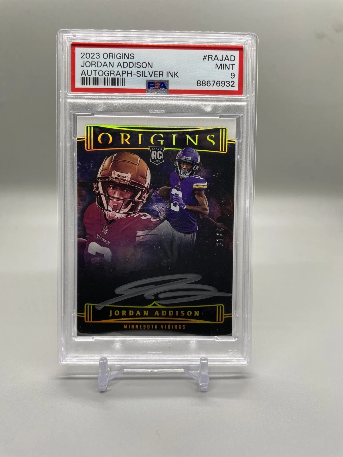 Jordan Addison Panini Origins Origins Autographs #RAJAD Silver Ink