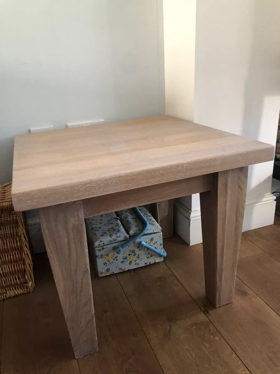 Oak Side Table Limewashed eBay