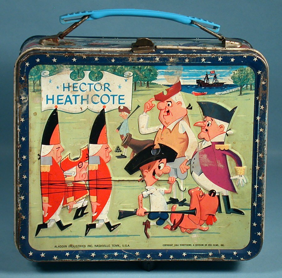 1964 Hector Heathcote Original Metal Lunch Box Terrytoons TV