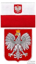 LOT POLAND FLAG SHIELD BIKER PATCH EMBROIDERED IRON-ON COAT ARMS POLSKA POLISH
