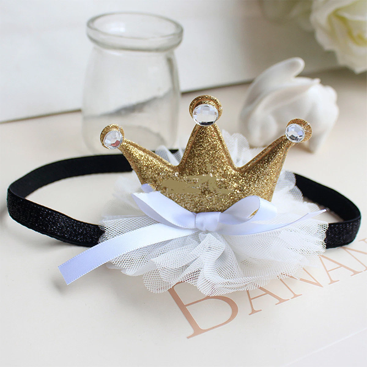 Girls Kids Baby Children Princess Crown Tiara Elastic Party hair