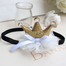 Girls Kids Baby Children Princess Crown Tiara Elastic Party hair head band PROP