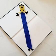 Minion Handmade Crochet Bookmark Stuart One Eye Book Lover Funny Unique Gift