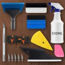 9 Pcs Vehicle Car Window Tint Application Tools Kit Glass Protective Film Vinyl