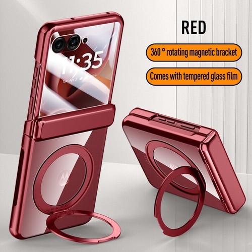 For Motorola Razr 60 Ultra, Magnetic Clear Stand Cover Case Glass Screen Film - 第 18/18 張圖片