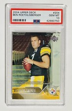 2004 Upper Deck Ben Roethlisberger Star Rookie Limited PSA 10 Gem Mint Steeler