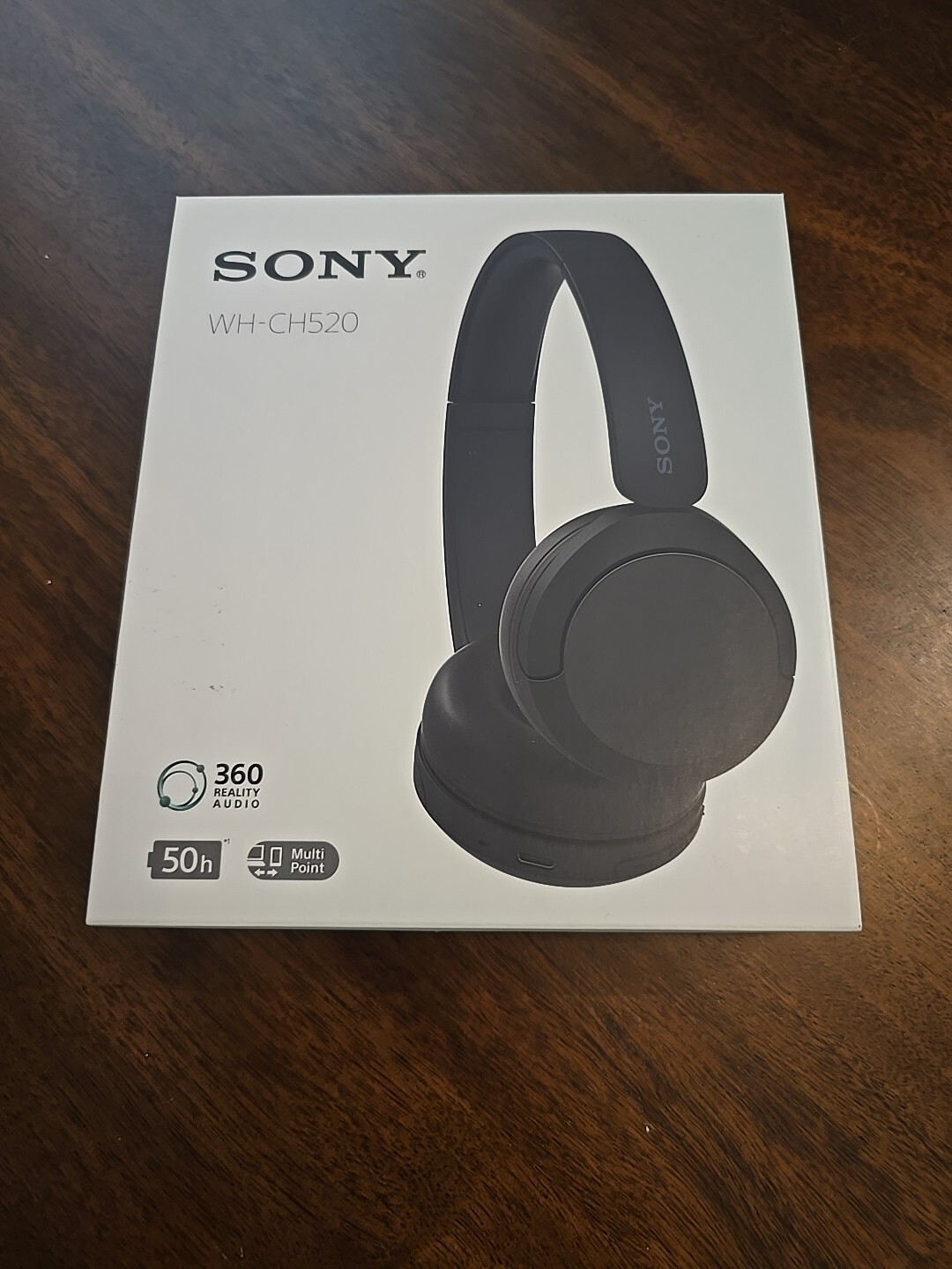 Sony WH-CH520 Wireless Bluetooth Headphones with Mic in Black-image