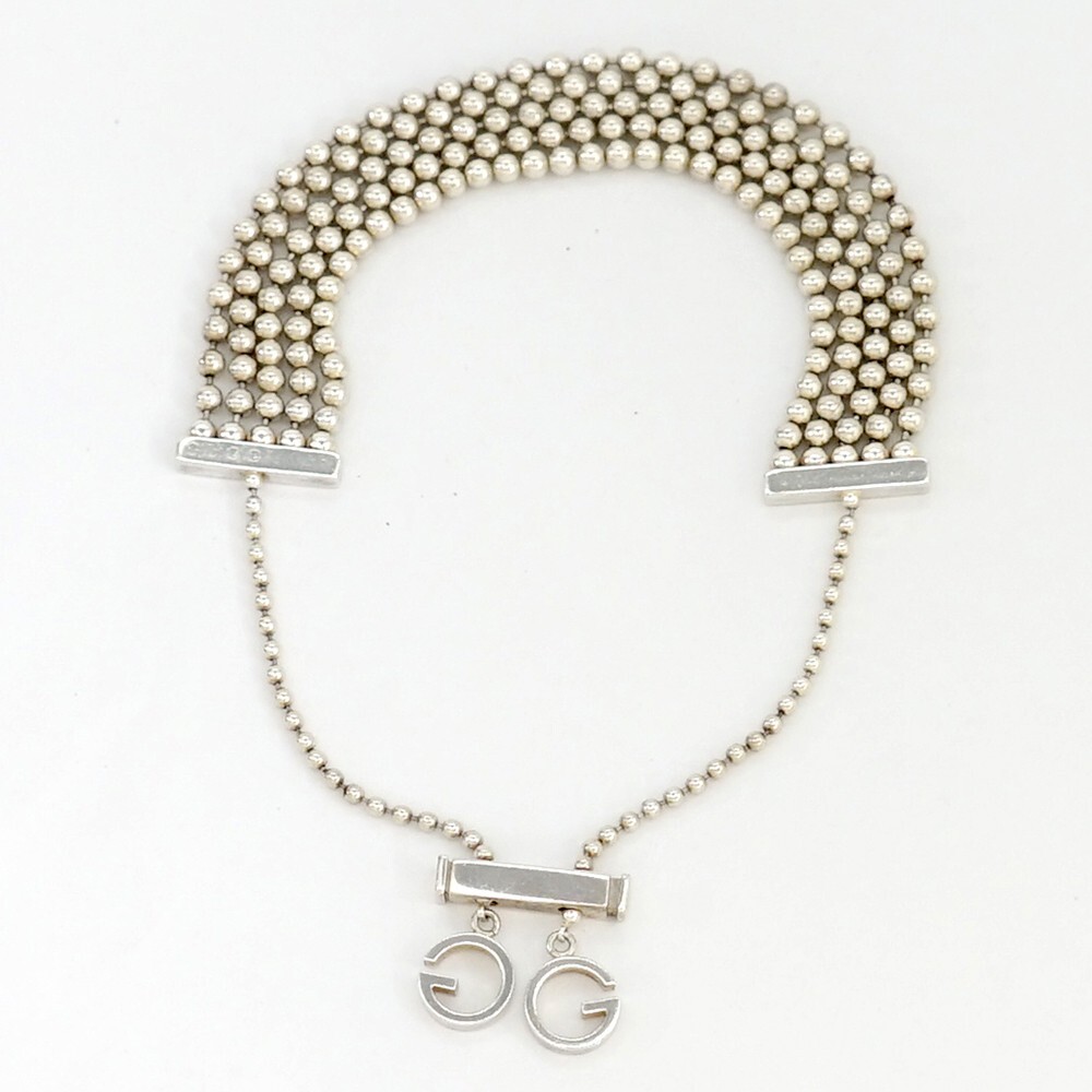 GUCCI Multi Strand G Logos Ball Chain Bracelet 9.8