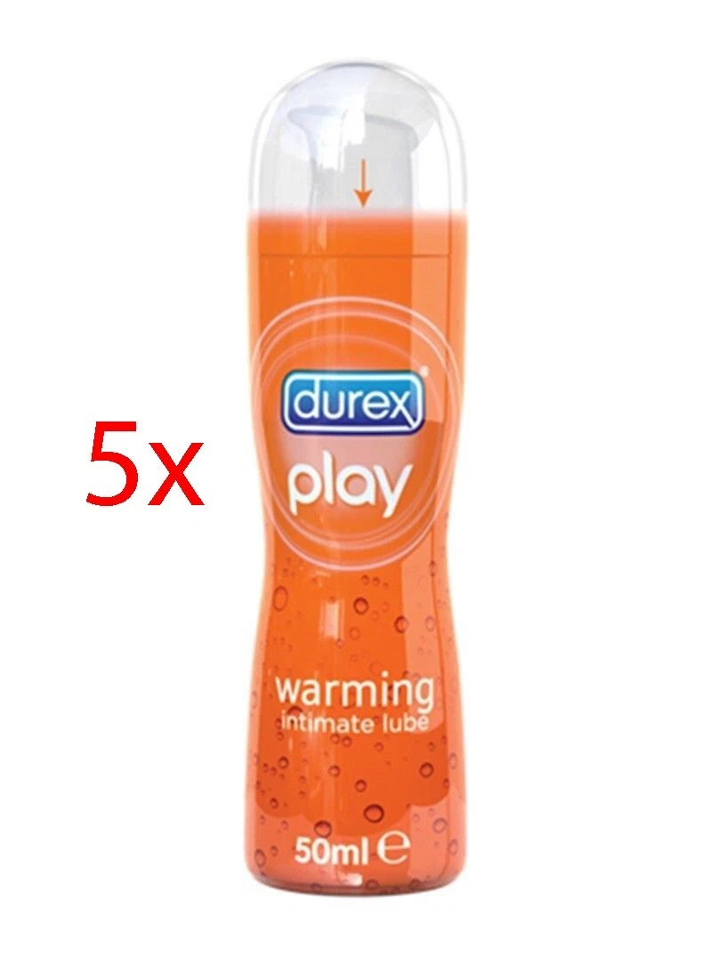 5 x Durex Play Warming Intimate Lube &amp;amp;amp; Gel - 50 ml - NEW